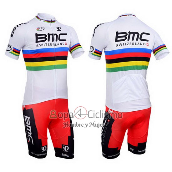 Uci Mondo Campione Ropa Ciclismo Culotte Corto 2013 Hombre Mangas Cortas BMC